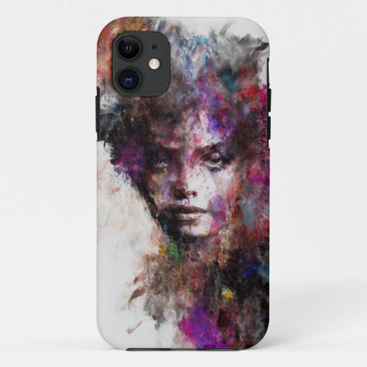 Levendig Abstract Portret iPhone 11 Hoesje (Achterkant)