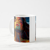 Levendig Abstract portret Koffiemok (Voorkant links)
