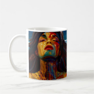 Levendig Abstract portret Koffiemok