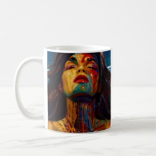 Levendig Abstract portret Koffiemok (Links)