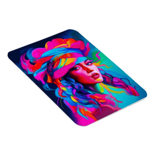 Levendig Abstract portret Magneet (Rechterzijde)