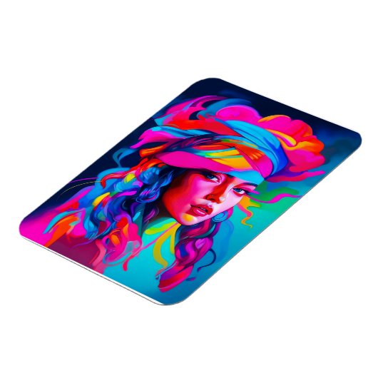 Levendig Abstract portret Magneet (Linkerzijde)