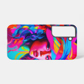 Levendig Abstract portret Samsung Galaxy Hoesje (Achterkant horizontaal)