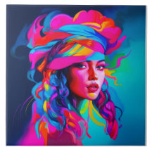 Levendig Abstract portret