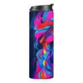 Levendig Abstract portret Thermosbeker (Gedraaid links)