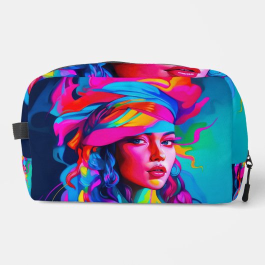 Levendig Abstract portret Toilettasje (Voorkant)