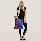 Levendig Abstract portret Tote Bag (Op model)