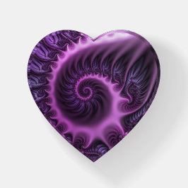 Levendig Abstract Roze Paarse Fractal Spiraal Hart