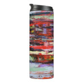Levendig abstract schilderij thermosbeker (Geroteerd rechts)