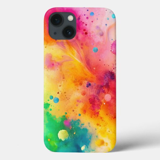 Levendig Abstract Waterverf Spatpatroon Case-Mate iPhone Case (Achterkant)
