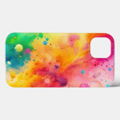 Levendig Abstract Waterverf Spatpatroon Case-Mate iPhone Case (Achterkant (horizontaal))