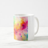 Levendig Abstract Waterverf Spatpatroon Koffiemok (Voorkant rechts)