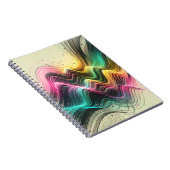 Levendig Abstract Wave Art Notitieboek (Rechterzijde)