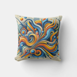 Levendig Abstract wervelend Sierkussen