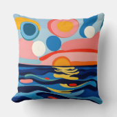 Levendig Abstract zeegezicht Kussen (Voorkant)