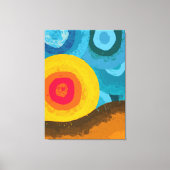 Levendig Abstract Zon Berg Landschap Canvas Afdruk (Voorkant)