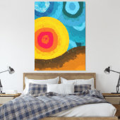 Levendig Abstract Zon Berg Landschap Canvas Afdruk (Insitu (Slaapkamer))