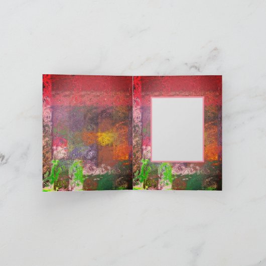 LEVENDIG! ABSTRACTE MEERKLEURIGE NOTE KAART (Binnen)