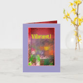 LEVENDIG! ABSTRACTE MEERKLEURIGE NOTE KAART (Gele Bloem)