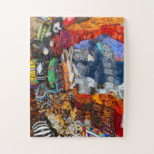 Levendig Afrikaans broodje op een lokale markt Legpuzzel (Verticaal)