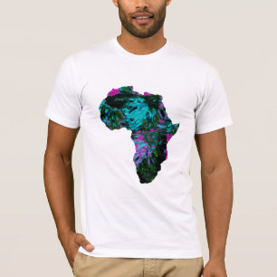 Levendig Afrikaans Kaart T-shirt - Verken Diversit