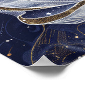 Levendig Afro-Amerikaans Man in Intricate Hood Pos Poster (Hoek)