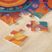 Levendig algebraïsch ontwerp in traditioneel Mexic Legpuzzel (Zijkant)