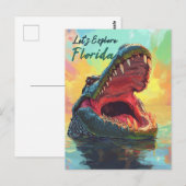 Levendig Alligator-avontuur in Florida Briefkaart (Voorkant / Achterkant)
