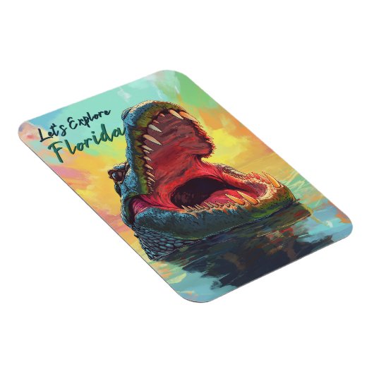 Levendig Alligator-avontuur in Florida Magneet (Rechterzijde)