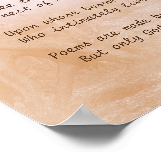 Levendig als een Natuur-gedicht Poster (Hoek)