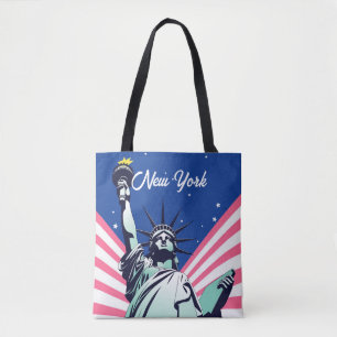Levendig Amerikaans Vrijheidsbeeld New York NYC Tote Bag