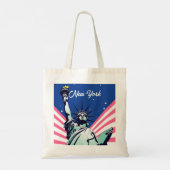 Levendig Amerikaans Vrijheidsbeeld New York NYC Tote Bag (Achterkant)