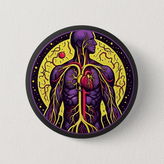 Levendig anatomisch hart ronde button 5,7 cm (Voorkant)