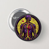 Levendig anatomisch hart ronde button 5,7 cm (Voorkant /achterkant)