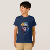 Levendig apengezicht t-shirt (Voorkant volledig)
