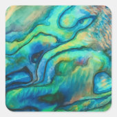 Levendig Aquarel Abalone Schelp Kunst Sticker (Voorkant)