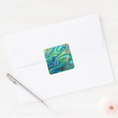 Levendig Aquarel Abalone Schelp Kunst Sticker (Envelop)