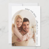 Levendig Arch 2 Foto'sModern script Save The Date (Voorkant)