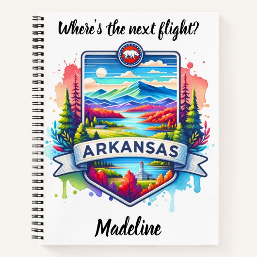 Levendig Arkansas herfstgebergte Notitieboek (Voorkant)