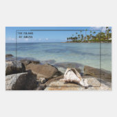 Levendig Aruba eiland Rechthoekige Sticker (Voorkant)