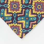Levendig Azteeks geometrisch bloemenpatroon Fleece Deken (Hoek)