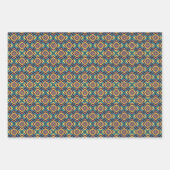 Levendig Azteeks geometrisch bloemenpatroon Inpakpapier Vel (Voorkant)