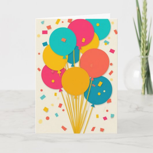 Levendig ballonfeest kaart (Voorkant)