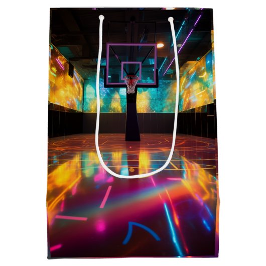 Levendig basketbal medium cadeauzakje (Achterkant)