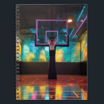Levendig basketbal notitieboek<br><div class="desc">Geweldig voor sportliefhebbers van het spel van basketbal. Voel de haast van het spel in een arena levend met kleur.</div>
