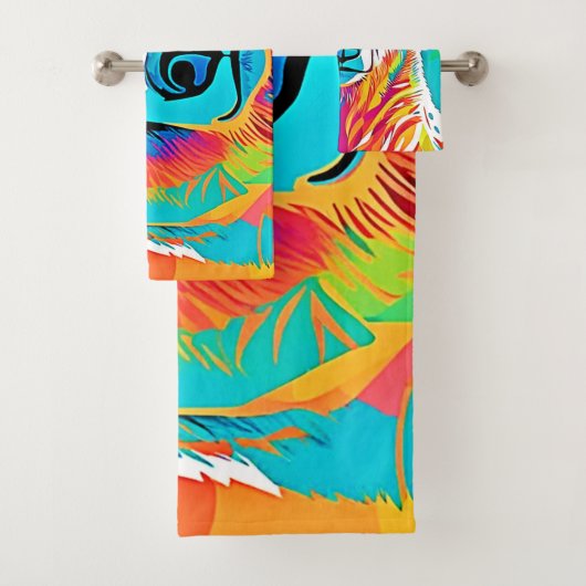 Levendig Beer Head artwork Bad Handdoek (Insitu)