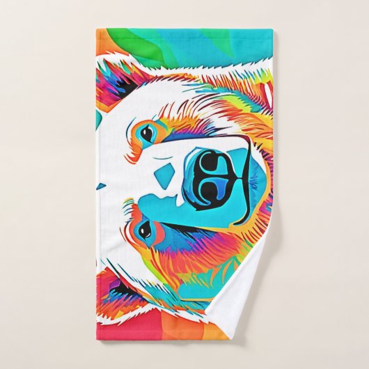 Levendig Beer Head artwork Bad Handdoek (Handdoek)