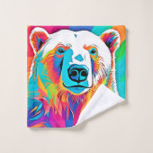 Levendig Beer Head artwork Bad Handdoek (Wasdoekje)