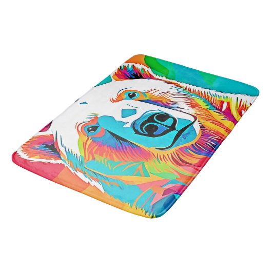 Levendig Beer Head artwork Badmat (Gekanteld)