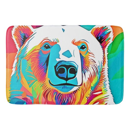 Levendig Beer Head artwork Badmat (Voorkant)